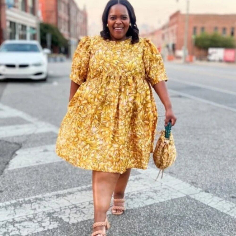 KiKA VARGAS target mum floral dress puff sleeve 4x
